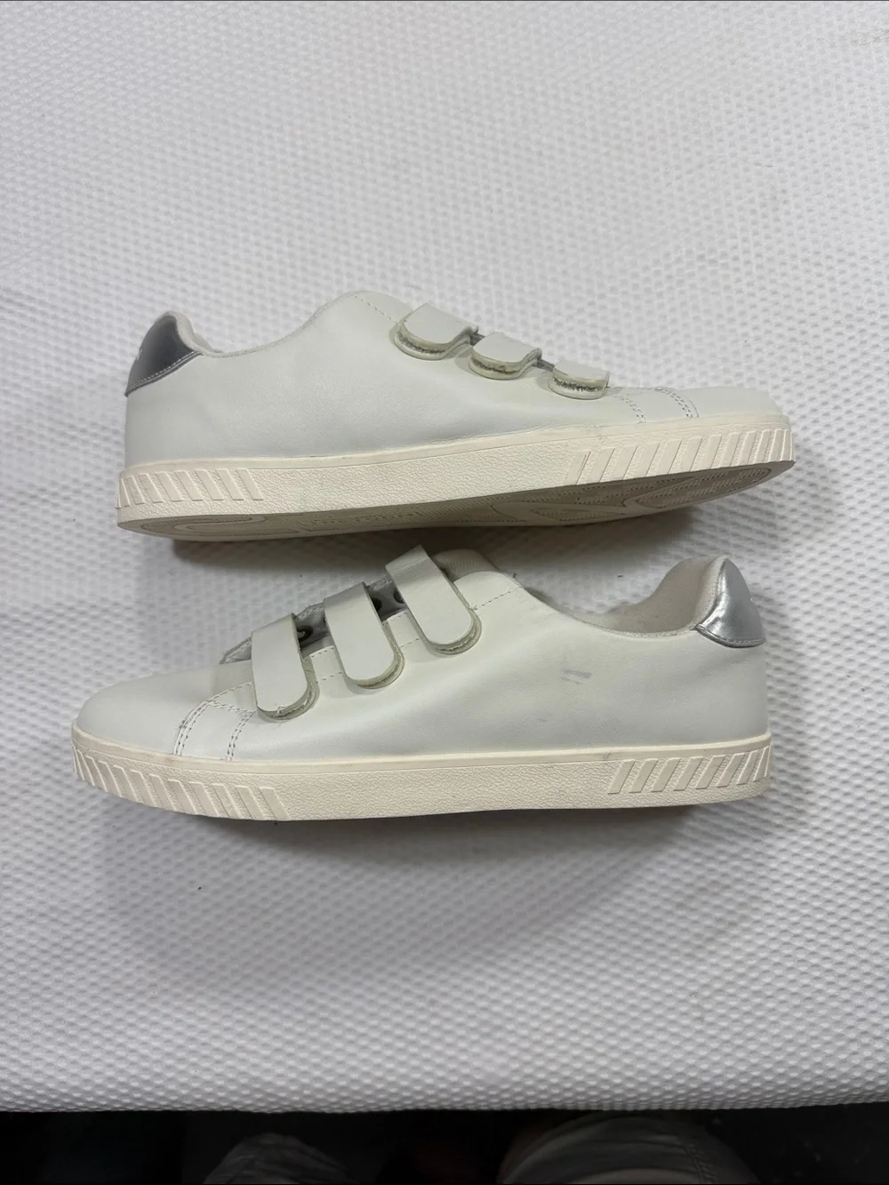 Tretorn Carry ll Velcro White leather sneakers Velcro Size 10.5